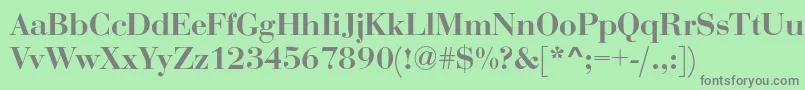 フォントRothniBold – 緑の背景に灰色の文字