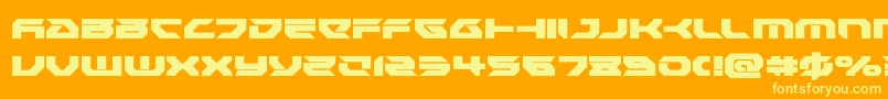 Royalsamurai Font – Yellow Fonts on Orange Background