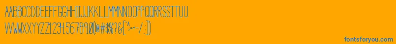 HbmSerenitySansTitle Font – Blue Fonts on Orange Background