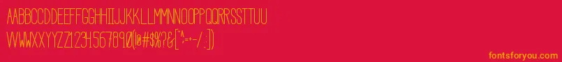 HbmSerenitySansTitle Font – Orange Fonts on Red Background
