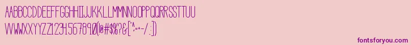 HbmSerenitySansTitle Font – Purple Fonts on Pink Background