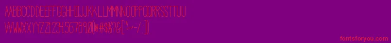 HbmSerenitySansTitle Font – Red Fonts on Purple Background