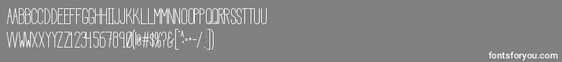 フォントHbmSerenitySansTitle – 灰色の背景に白い文字