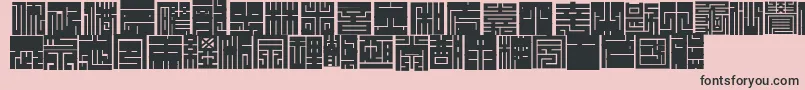 Kakuji1 Font – Black Fonts on Pink Background