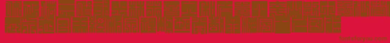 Kakuji1 Font – Brown Fonts on Red Background