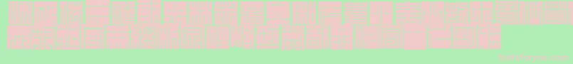 Kakuji1 Font – Pink Fonts on Green Background