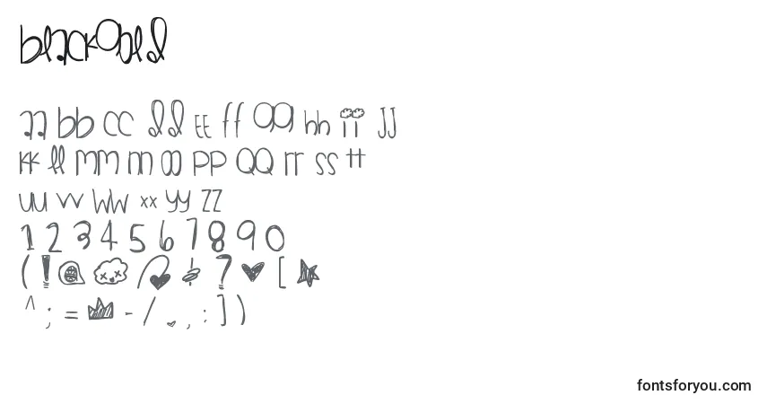 Czcionka Blackgold – alfabet, cyfry, specjalne znaki