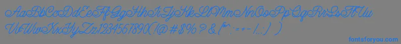 LazyRidePersonalUse Font – Blue Fonts on Gray Background