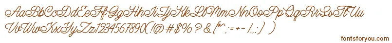 Шрифт LazyRidePersonalUse – коричневые шрифты на белом фоне