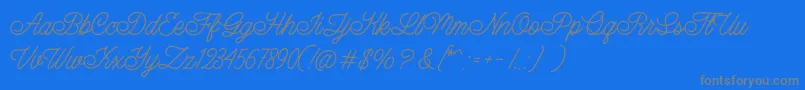 LazyRidePersonalUse Font – Gray Fonts on Blue Background