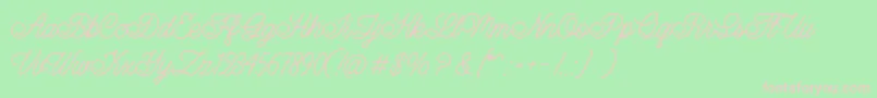 LazyRidePersonalUse Font – Pink Fonts on Green Background