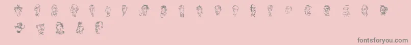 fuente Antypepatics – Fuentes Grises Sobre Fondo Rosa