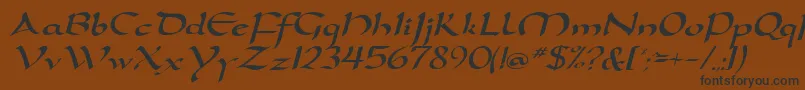 DoritaRegularDb Font – Black Fonts on Brown Background