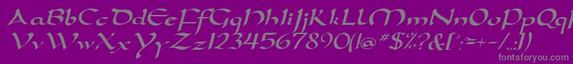 DoritaRegularDb Font – Gray Fonts on Purple Background