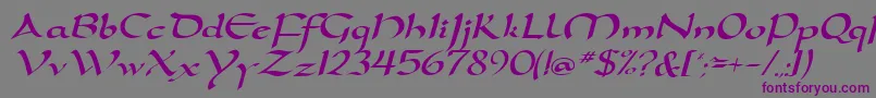 DoritaRegularDb Font – Purple Fonts on Gray Background