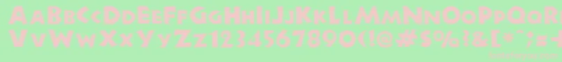 Newell Font – Pink Fonts on Green Background