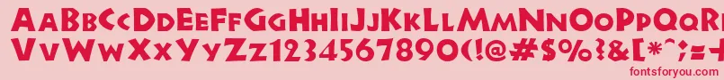 Newell Font – Red Fonts on Pink Background