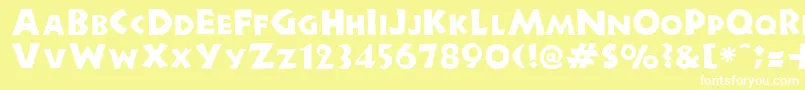 Newell Font – White Fonts on Yellow Background