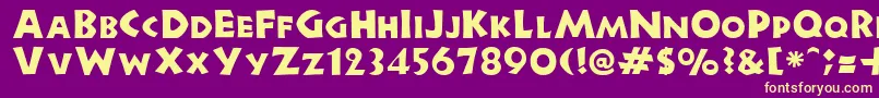 Newell Font – Yellow Fonts on Purple Background