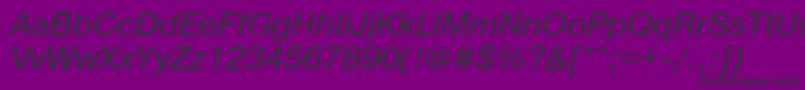 PragmaticakoicttItalic Font – Black Fonts on Purple Background