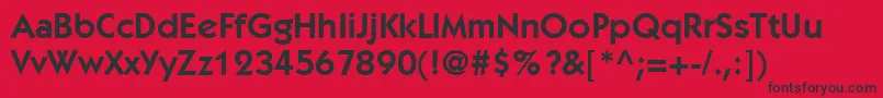 ItcKabelLtDemi Font – Black Fonts on Red Background