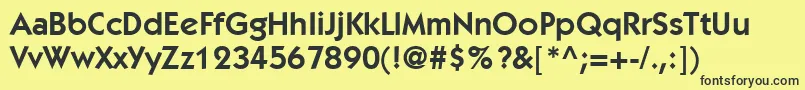 ItcKabelLtDemi Font – Black Fonts on Yellow Background