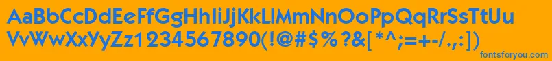 ItcKabelLtDemi Font – Blue Fonts on Orange Background