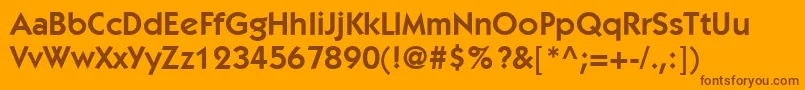 ItcKabelLtDemi Font – Brown Fonts on Orange Background