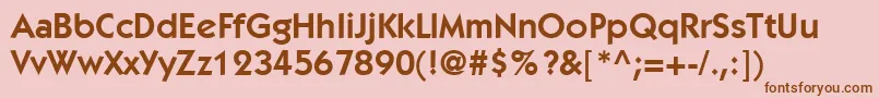 ItcKabelLtDemi Font – Brown Fonts on Pink Background