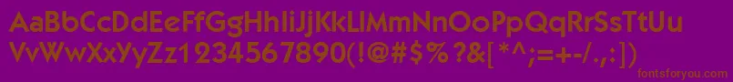 ItcKabelLtDemi Font – Brown Fonts on Purple Background