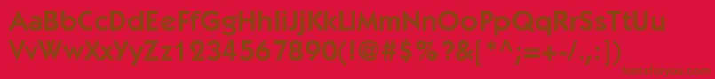 ItcKabelLtDemi Font – Brown Fonts on Red Background