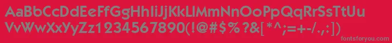 ItcKabelLtDemi Font – Gray Fonts on Red Background