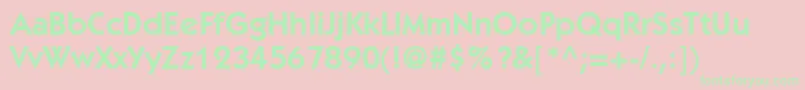 ItcKabelLtDemi Font – Green Fonts on Pink Background