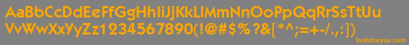 ItcKabelLtDemi Font – Orange Fonts on Gray Background