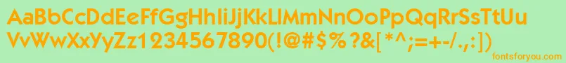ItcKabelLtDemi Font – Orange Fonts on Green Background