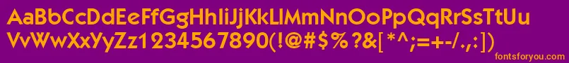 ItcKabelLtDemi Font – Orange Fonts on Purple Background