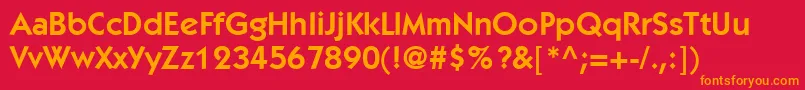 ItcKabelLtDemi Font – Orange Fonts on Red Background