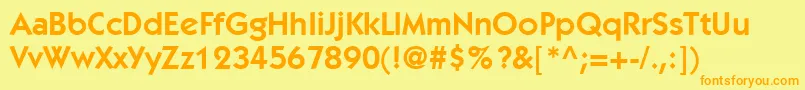 ItcKabelLtDemi Font – Orange Fonts on Yellow Background