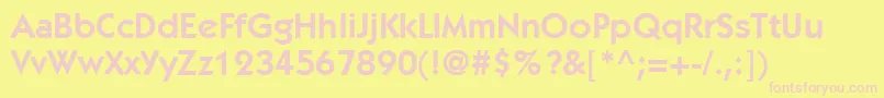 ItcKabelLtDemi Font – Pink Fonts on Yellow Background