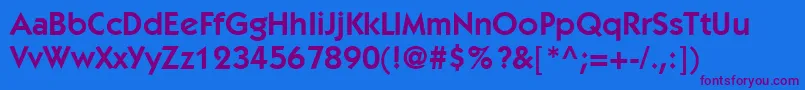 ItcKabelLtDemi Font – Purple Fonts on Blue Background