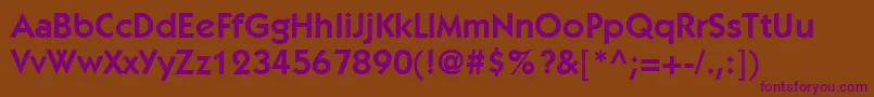 ItcKabelLtDemi Font – Purple Fonts on Brown Background