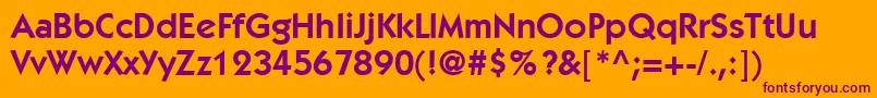 ItcKabelLtDemi Font – Purple Fonts on Orange Background
