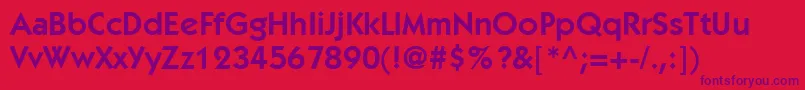 ItcKabelLtDemi Font – Purple Fonts on Red Background
