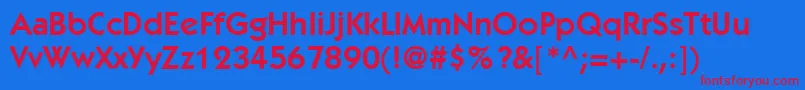 ItcKabelLtDemi Font – Red Fonts on Blue Background