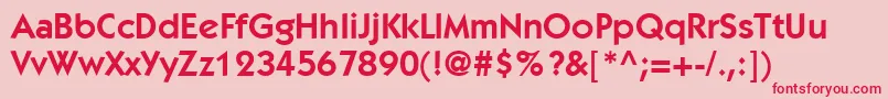 ItcKabelLtDemi Font – Red Fonts on Pink Background