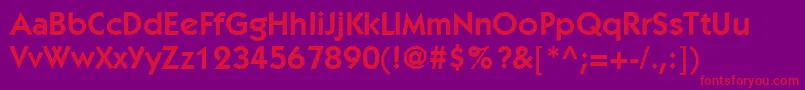 ItcKabelLtDemi Font – Red Fonts on Purple Background