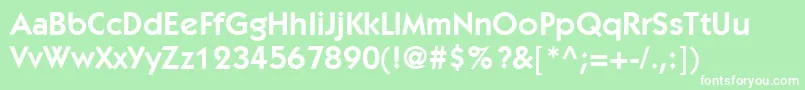ItcKabelLtDemi Font – White Fonts on Green Background