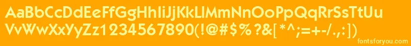 ItcKabelLtDemi Font – Yellow Fonts on Orange Background