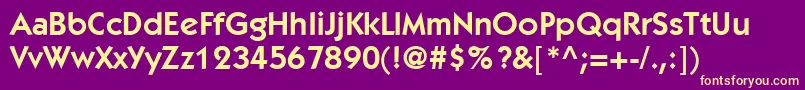 ItcKabelLtDemi Font – Yellow Fonts on Purple Background