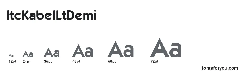 ItcKabelLtDemi Font Sizes